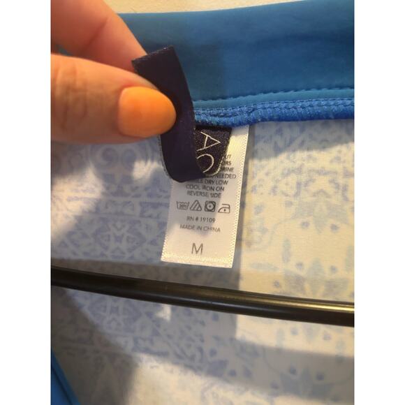 AQUA ET SOL Dress UPF 50+ Blue White Tunic Long Sleeve Quick Dry Stretch MEDIUM - Picture 4 of 5